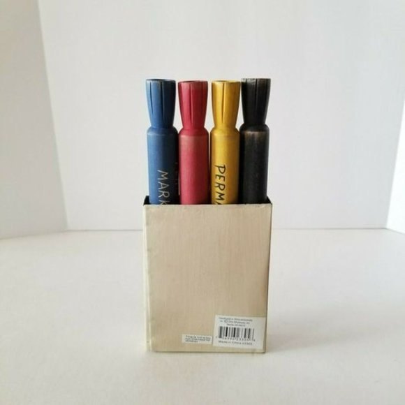 Novelty Wood Redneck Brand Tattoo Kit Black Yellow Red Blue Metal Tin Home Decor - Picture 2 of 4